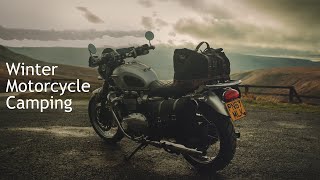 Motorcycle Camping in the Rain  Winter MotoCamp [upl. by Macnair545]