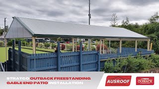 Full Process  Stratco Outback Freestanding Gable End Patio Installation  AusRoof 2022 [upl. by Benisch755]