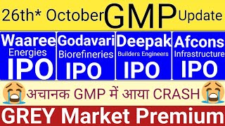 Waaree Energies IPO GMP Today  Deepak IPO  Godavari IPO GMP  Afcons IPO GMP  Stock Market Tak [upl. by Ayo]