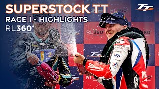 RL360 Superstock TT Race 1  Highlights  2024 Isle of Man TT Races [upl. by Hacissej]