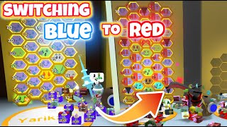 Switching Hive Colors in Beesmas 2023 Blue to Red Hive  Bee Swarm Simulator [upl. by Eatnoled]