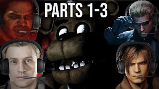 Wesker and Friends play Five Nights at Freddys FULL GAME [upl. by Ynahteb504]