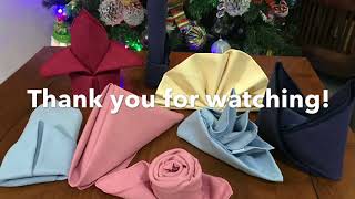 10 Basic Table Napkin Fold by Highestia G Caparas [upl. by Ardnekal]