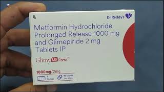 Glimy M2 Forte Tablet  Metformin Hydrochloride Prolonged Release 1000 mg and Glimepiride 2 mg Tab [upl. by Korrie459]