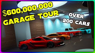 GTA 5  600000000 GARAGE TOUR OVER 200 VEHICLES BEING A BILLIONARE IN GTA 5 ONLINE [upl. by Hoppe]