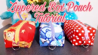 ZIPPERED BOX POUCH TUTORIAL [upl. by Morganne99]