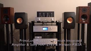 PrimaLuna ProLogue Premium Integrated Amplifier  Harbeth P3ESR  Sound Demo [upl. by Weatherley]