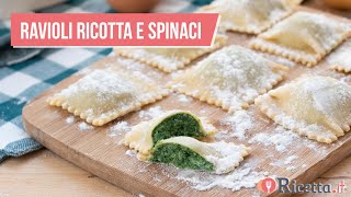 RAVIOLI RICOTTA E SPINACI facili facili  Ricettait [upl. by Luce]