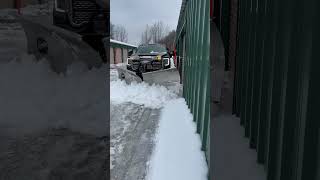 Snow plowing storage units close call [upl. by Adon]