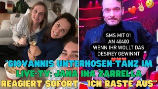 quotGiovannis UnterhosenTanz im LiveTV Jana Ina Zarrella reagiert sofort  Ich raste ausquot [upl. by Almallah712]