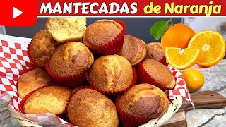 MANTECADAS de NARANJA🍊 Muy ESPONJADITAS Dulce Hogar Recetas 💕 [upl. by Kosey]