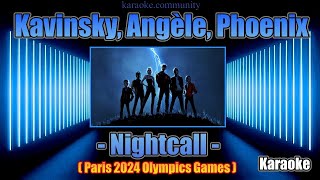 Karaoke new version  Kavinsky  Angèle  Phoenix  Nightcall Cloture JO 2024 France [upl. by Gayleen96]