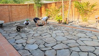 garden stone paving techniques natural stone [upl. by Jim]