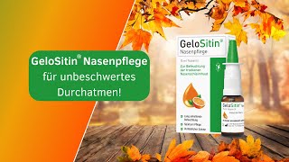 GeloSitin® Nasenpflege – Bei trockener Nasenschleimhaut [upl. by Dalt]