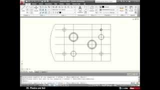 AutoCAD  Piastra con fori [upl. by Crain793]