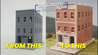 Painting and Weathering 3D Printed Model Buildings Detailing Building 1 [upl. by Rrats526]