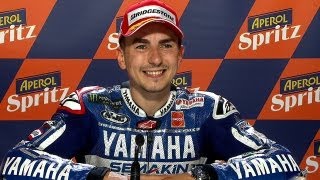 MotoGP™ Misano 2013  Jorge Lorenzo interview [upl. by Grekin]