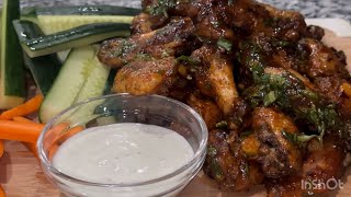 Fingerleaking GoodOven Baked BBQ Chicken Wings Recipe [upl. by Enehs]