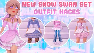 NEW SNOW SWAN Set Outfit Hacks You Need To Try Royale High New Update [upl. by Gnirps]