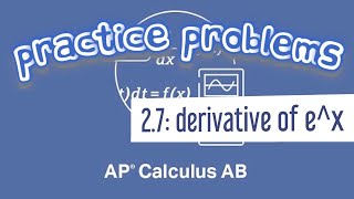 AP Calculus AB 27 Derivative of ex and a Radical  y  sqrtx  6ex [upl. by Attirb]