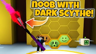 Noob With Dark Scythe Gets 50 Bees in 1 Hour Bee Swarm Simulator [upl. by Llehcear]