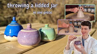 How To Make A Lidded Jar In One Piece  cut off lid [upl. by Hilario762]