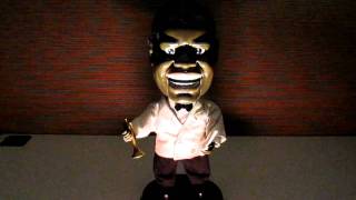 Demonic Louis Armstrong Doll sings quotWonderful Worldquot [upl. by Ylrae]