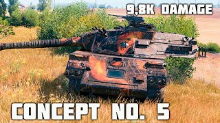 Concept No 5 WoT – Kolobanov 9Kills 98K Damage [upl. by Haras]