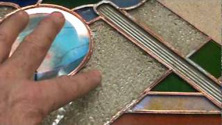 stained glass how to ideas sg21b copper foil thick bevel [upl. by Elletnuahs]