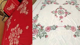 Resham work Embroidery Designs  Chadar ka Design  Embroidery work [upl. by Idihsar]