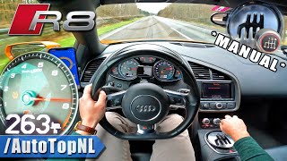 430HP Audi R8 42 V8 FACELIFT MANUAL POV on AUTOBAHN by AutoTopNL [upl. by Sandi131]