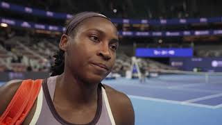 I lovehate playing Naomi Coco Gauff through to China Open quarters as Naomi Osaka retires [upl. by Ayerf]