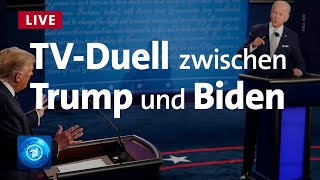 Trump  Biden Letztes TVDuell vor USPräsidentschaftswahl 2020 [upl. by Bhayani327]