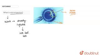 What is microinjection  12  BIOTECHNOLOGY PRINCIPLES AND PROCESSES  BIOLOGY  PRADEEP  Do [upl. by Eoin993]