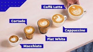 All Espresso Drinks Explained Cappuccino vs Latte vs Flat White and more [upl. by Fillender]