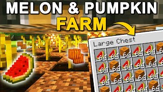 EASY Automatic Melon  Pumpkin Farm in Minecraft 121 Tutorial [upl. by Yoho]