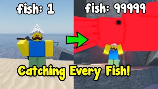 Catching Every Fish And Unlocked Secret Rod In Fisch Roblox [upl. by Skiest2]