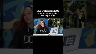 BHAD BHABIE REACTS TO UK VERSION OF HER SONG 😂🇬🇧 krillz notinthemood ukdrill shorts [upl. by Aiblis]