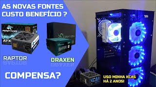 FONTE RAPTOR amp DRAXEN  VALE A PENA E QUAL KIT USAR [upl. by Airtina]