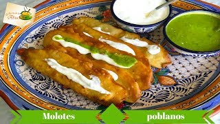 Molotes poblanos receta facil [upl. by Norling265]