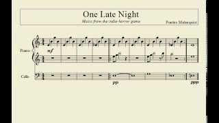 quotMain Themequot  One Late Night sheet music [upl. by Ecnerrot]