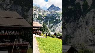 Swiss view in Gimmelwald Switzerland 🇨🇭 switzerland shorts [upl. by Asilanom]