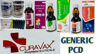 GENERIC CURAVAX PHARMA PCD BRANDS MEDICINE COMPNY IN INDIA GENERIC MEDICINE [upl. by Kenn]