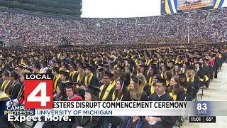 Protesters disrupt commencement ceremony at University of Michigan [upl. by Alexandria223]