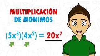 MULTIPLICACIÓN DE MONOMIOS Super Facil  Para principiantes [upl. by Nylear]