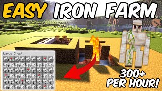 The Easiest IRON Farm in Minecraft  Tutorial 121  300 PER HOUR [upl. by Tews]