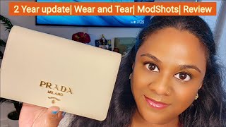 PradaMini Bag Saffiano Leather Whats fits ModShots Wear and Tear 2 years review [upl. by Accalia]