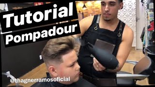 TUTORIAL POMPADOUR Penteado e Finalização [upl. by Lahcim]