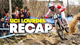 Best Downhill Runs from Lourdes  UCI DH World Cup 2022 [upl. by Ettenowtna]