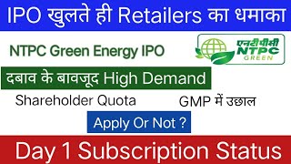 NTPC Green Energy IPO  Day 1 Subscription Status amp GMP  Apply Or Not [upl. by Wally]